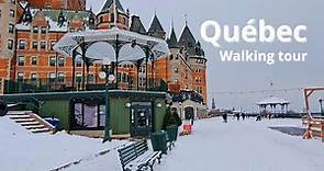 Quebec city Christmas market🎄| Fairemont Le Château Frontenac | Walking Tour 2023 [UHD]