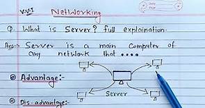 What is Server? full Explanation | Types of Server