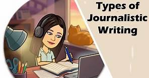 Types of Journalistic Writing | English | Teacher Beth Class TV