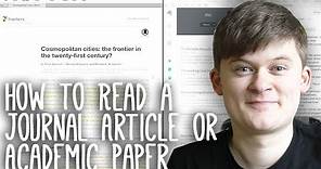 How to Read, Take Notes On and Understand Journal Articles | Essay Tips