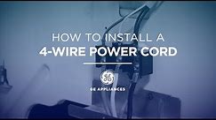 GE Appliances Electric Range Power Cord Installation Instructions