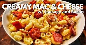 How To Make Creamy Macaroni & Cheese With Sausage And Bacon | Best Mac And Cheese Recipes