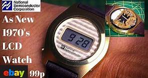 "NEW" Vintage 1970's National Semiconductor LCD watch.
