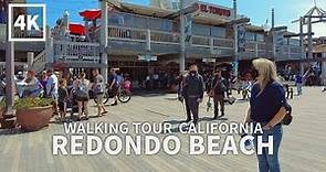 [4K] REDONDO BEACH - Walking Redondo Beach Pier, South Bay, Los Angeles, California, USA, Travel, 4K
