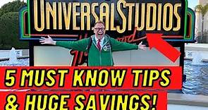 Top 5 Tips YOU MUST KNOW For Universal Studios Hollywood