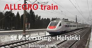 Allegro train. St.Petersburg - Helsinki. Passenger`s view / Поезд Аллегро в Хельсинки - вид из окна