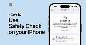 How Safety Check on iPhone works to keep you safe