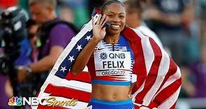 Allyson Felix's FINAL RACE comes down to thrilling finish at Worlds | NBC Sports