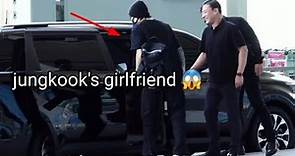 Jungkook bring his girlfriend at the airport 😭#bts#jungkook#video