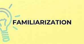 What is the meaning of the word FAMILIARIZATION?