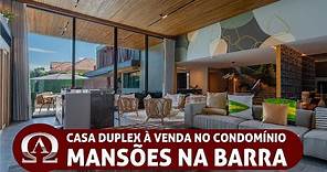 CASA DUPLEX com SUBSOLO à venda no condomínio MANSÕES na BARRA DA TIJUCA no Rio de Janeiro!