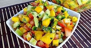 😋🤤 Exquisita, saludable y refrescante ensalada de mango. 🥭
