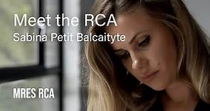 Meet the RCA: MRes RCA student Sabina Petit Balcaityte | Royal College of Art
