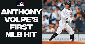 Anthony Volpe's first MLB hit!