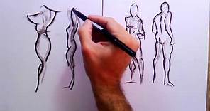 Como Dibujar el Cuerpo Femenino y Masculino Facil