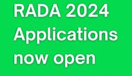 📢 RADA applications... - RADA (Royal Academy of Dramatic Art)