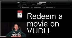 How to redeem a digital movie code on Vudu