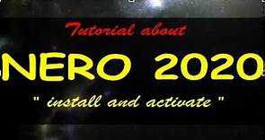 How to install and activate nero 2020 the latest