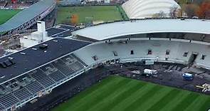 Olympic Stadium Fly-around with drone - Helsinki, Finland. Helsingin Olympiastadion 23.10.2019