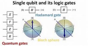 Single qubit and its logic gates