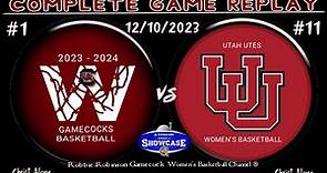 #1 South Carolina Gamecocks Women's Basketball vs. #11 Utah Utes WBB - 12/10/23 - (FULL GAME REPLAY)