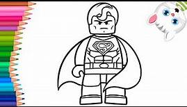 Lego Superman ausmalbilder | Wie zeichnet und färbt | Kleine Hände Malbuch