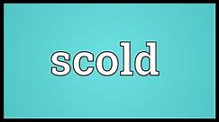 Scold Meaning