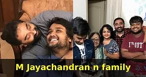 Flowers TV Top singer M Jayachandran and family - With wife Priya and two sons Nandu and Karthik