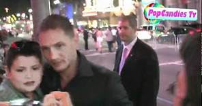Tom Hardy and Charlotte Riley leaving Inception Premiere in Hollywood