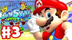 Super Mario Sunshine - Gameplay Walkthrough Part 3 - Gelato Beach 100%! (Super Mario 3D All Stars)