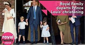 Royal Family departs Prince Louis' christening