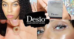 Desio Colored Contacts : Attitude Collection- Wild Green & Tender Hazel 😍 Millzladiva Review