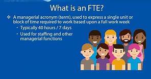 What is an FTE? - Full time equivalents are explained