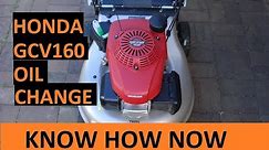 Honda Lawn Mower GCV160 Oil Change