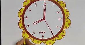 Simple Clock drawing for kids