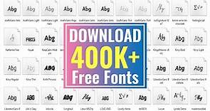 Download 400k Free Fonts