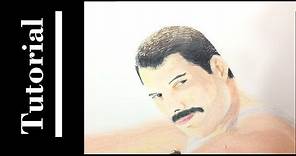 Freddie Mercury DIBUJO REALISTA FÁCIL (TUTORIAL) || EO!! cámara rápida