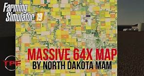 LIVE!! Farm Sim 19!! 64x MASSIVE!! testing map!!! Let's go!! North Dakota Wahpeton 16km map