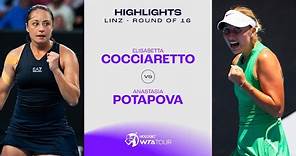 Anastasia Potapova vs. Elisabetta Cocciaretto | 2024 Linz Round of 16 | WTA Match Highlights