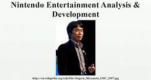 Nintendo Entertainment Analysis & Development