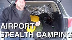 Stealth Camping In Airport Parking Lot With SUV (Highly Patrolled)