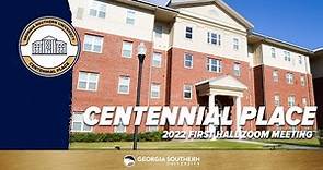 Georgia Southern University Housing Centennial Place 2022 First Hall Zoom Meeting 7.19.22