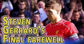 Steven Gerrard walks onto Anfield pitch for final time to an amazing response from fans