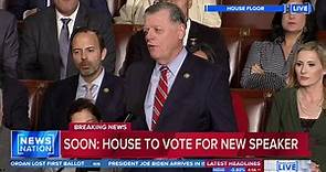 Rep. Tom Cole delivers the nomination speech for Rep. Jim Jordan as he seeks the speakership