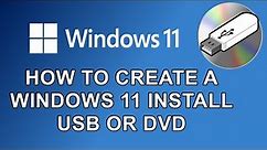 📀 How Create a Windows 11 USB or DVD Installation Disk 📀