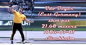 Udo Beyer (East Germany) shot put 21.68 meters 1986-07-01 Stockholm