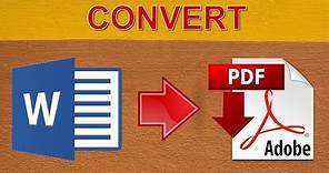 Online Convert A Word Document To PDF