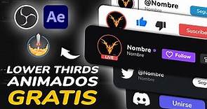 Lower Thirds Profesionales GRATIS para tus Streams & Videos | OBS | StreamElements | After Effects