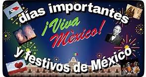 Días festivos y fechas importantes de México 🇲🇽🇲🇽🇲🇽🇲🇽🇲🇽