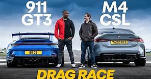 Porsche 911 GT3 vs BMW M4 CSL | Drag Race